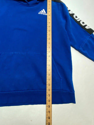 Adidas Blue Hoodie Youth XL (Fits Men’s S/M) 3 Stripe Sweatshirt
