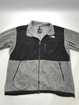 The North Face Men's Grey and Black Fleece Jacket