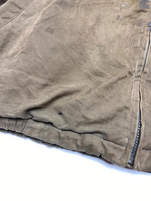 Dockers Vintage Brown Waxed Jacket with Leather Collar (Men’s XLT)