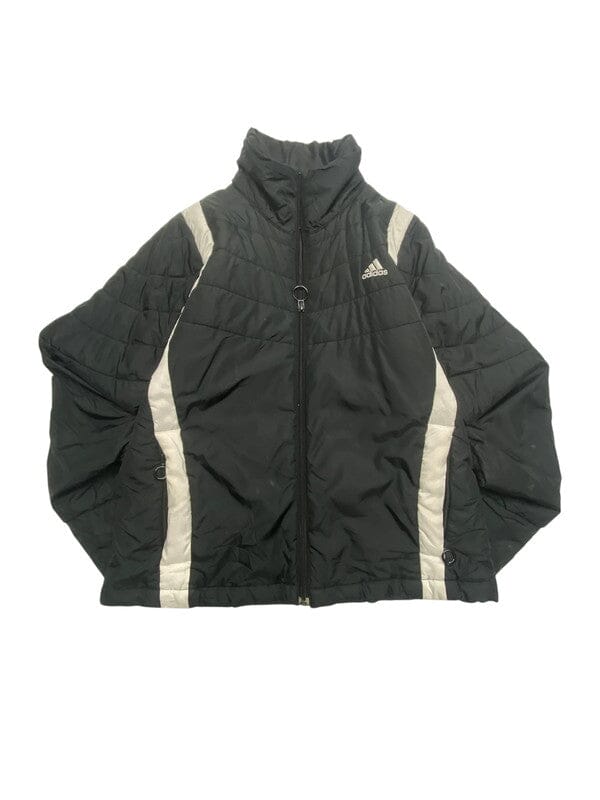 00s Black Adidas Puffer Jacket Men's Small Northern Pole Vintage Wholesale 