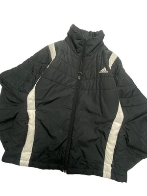 00s Black Adidas Puffer Jacket Men's Small Northern Pole Vintage Wholesale 