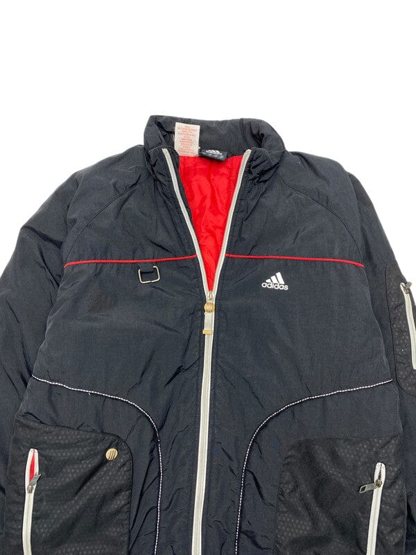 00s Black Adidas Quilted Jacket Men's Medium Northern Pole Vintage Wholesale 