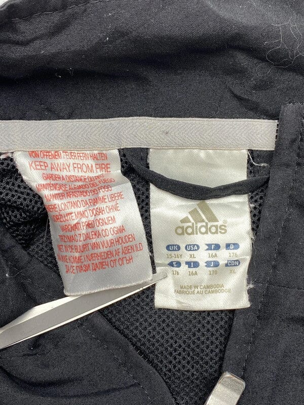 00s Black Adidas Tracksuit Jacket Youth's XL Northern Pole Vintage Wholesale 