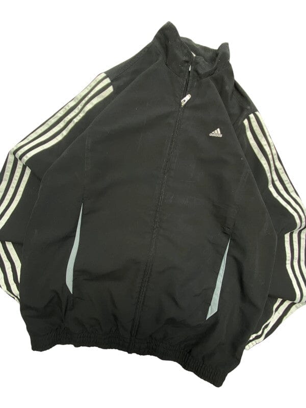 00s Black Adidas Tracksuit Jacket Youth's XL Northern Pole Vintage Wholesale 