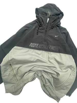00s Black-Grey Nike Anorak Jacket Men's XL Northern Pole Vintage Wholesale 