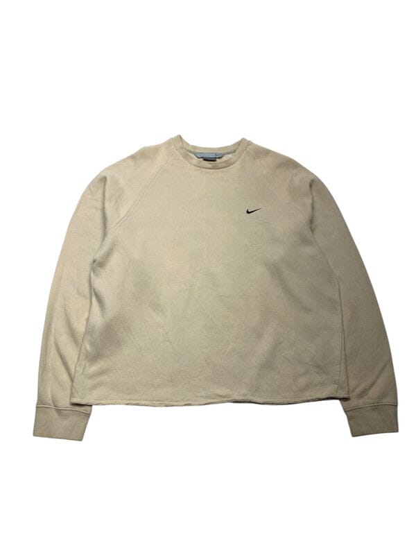 00s Cream Beige Nike Sweatshirt Women's Large Northern Pole Vintage Wholesale 