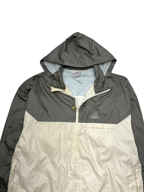 00s Cream-Grey Adidas Windbreaker Men's Medium Northern Pole Vintage Wholesale 