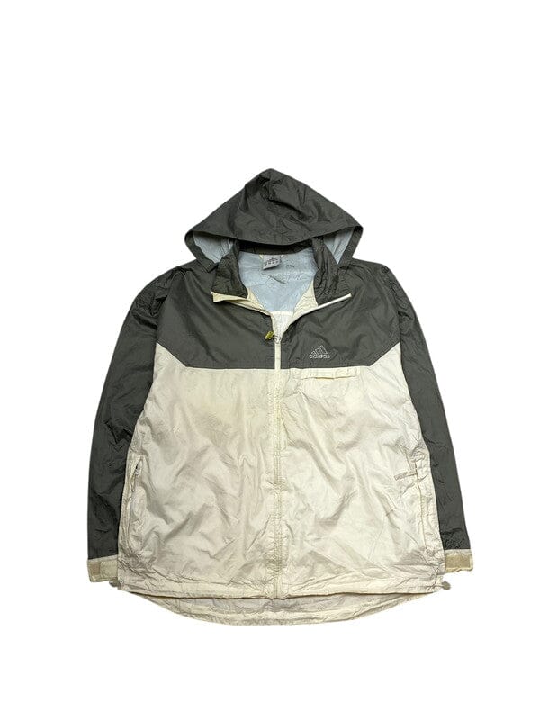 00s Cream-Grey Adidas Windbreaker Men's Medium Northern Pole Vintage Wholesale 