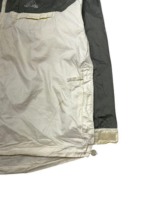 00s Cream-Grey Adidas Windbreaker Men's Medium Northern Pole Vintage Wholesale 