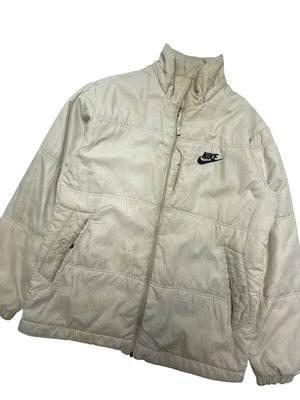 00s Cream Nike Puffer Jacket Women's XXL Northern Pole Vintage Wholesale 