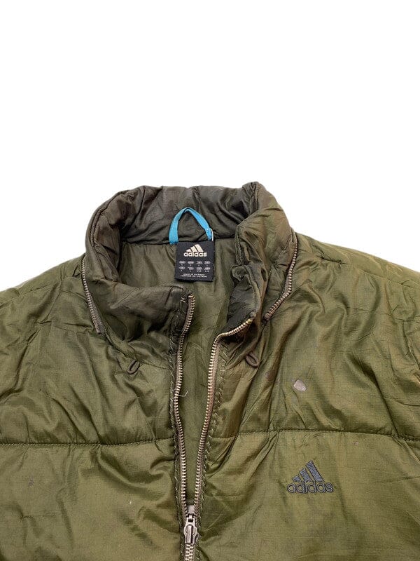 00s Dark Green Adidas Puffer Gilet Men's Large Northern Pole Vintage Wholesale 