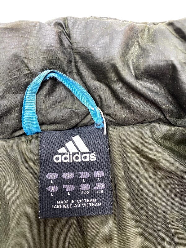 00s Dark Green Adidas Puffer Gilet Men's Large Northern Pole Vintage Wholesale 