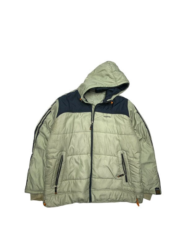 00s Green Adidas Puffer Jacket Men's Large Northern Pole Vintage Wholesale 