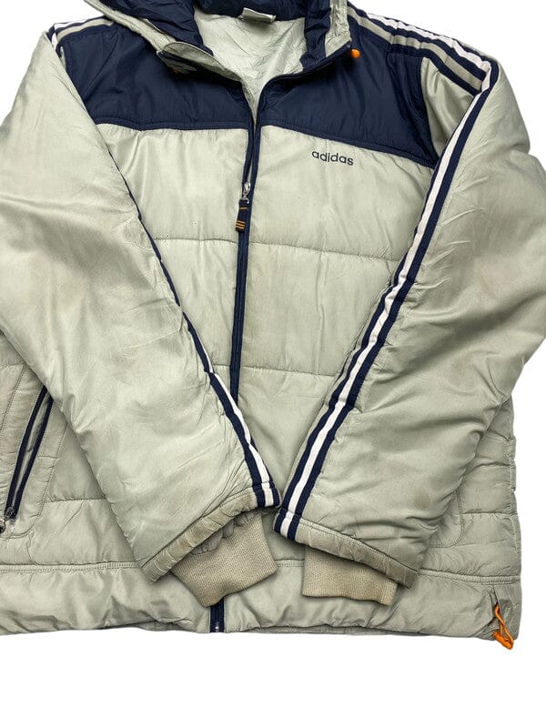 00s Green Adidas Puffer Jacket Men's Large Northern Pole Vintage Wholesale 