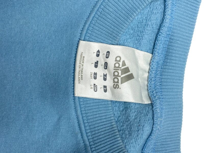 00s Light Blue Adidas Logo Sweatshirt Men's Large Northern Pole Vintage Wholesale 