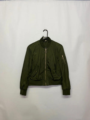 Women’s Khaki Green Bomber Jacket