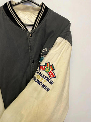 Vintage “New Target” Varsity Jacket – Black/Cream – Retro Letterman Style – Unisex