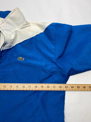 Lacoste Blue & White Full-Zip Windbreaker Jacket (Men’s L)