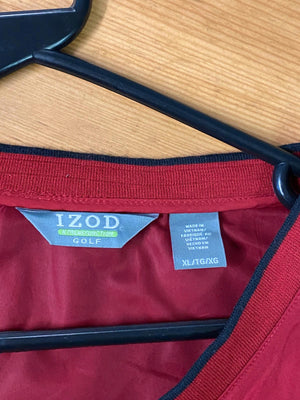 IZOD Golf Red Windbreaker Pullover