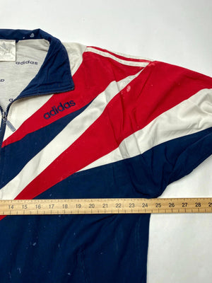 Adidas Vintage 80s/90s Colourblock Track Jacket – Navy/Red/White – Trefoil Logo
