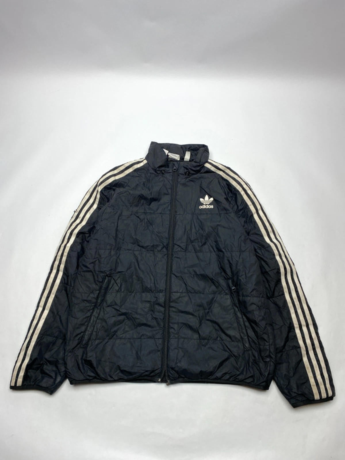 Adidas Originals Black 3-Stripes Windbreaker Jacket