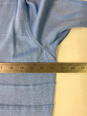 Women’s Blue Button-Up Short Sleeve Cardigan