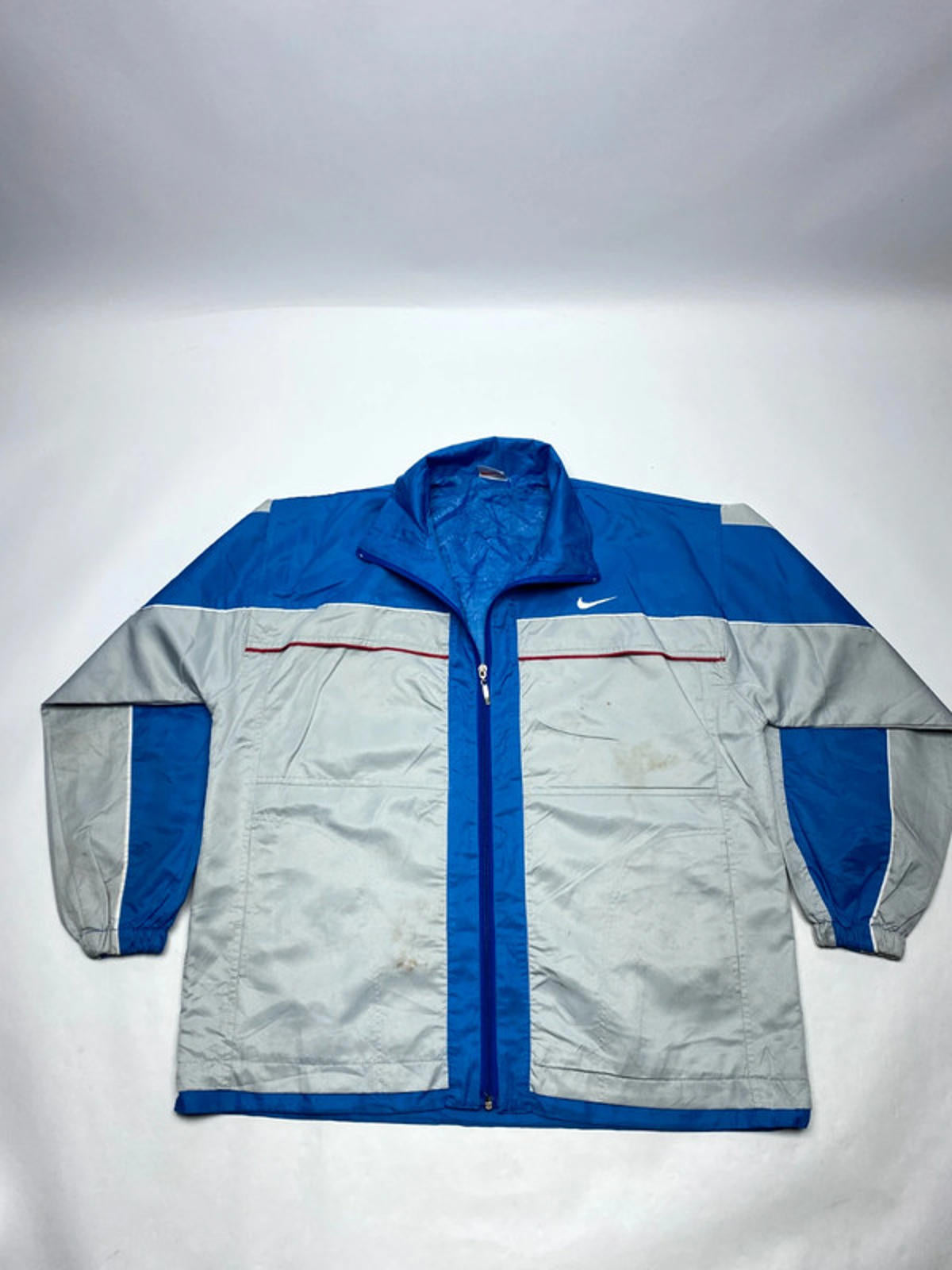 Vintage Nike USA-Made Windbreaker Jacket – Blue/Grey – Rare
