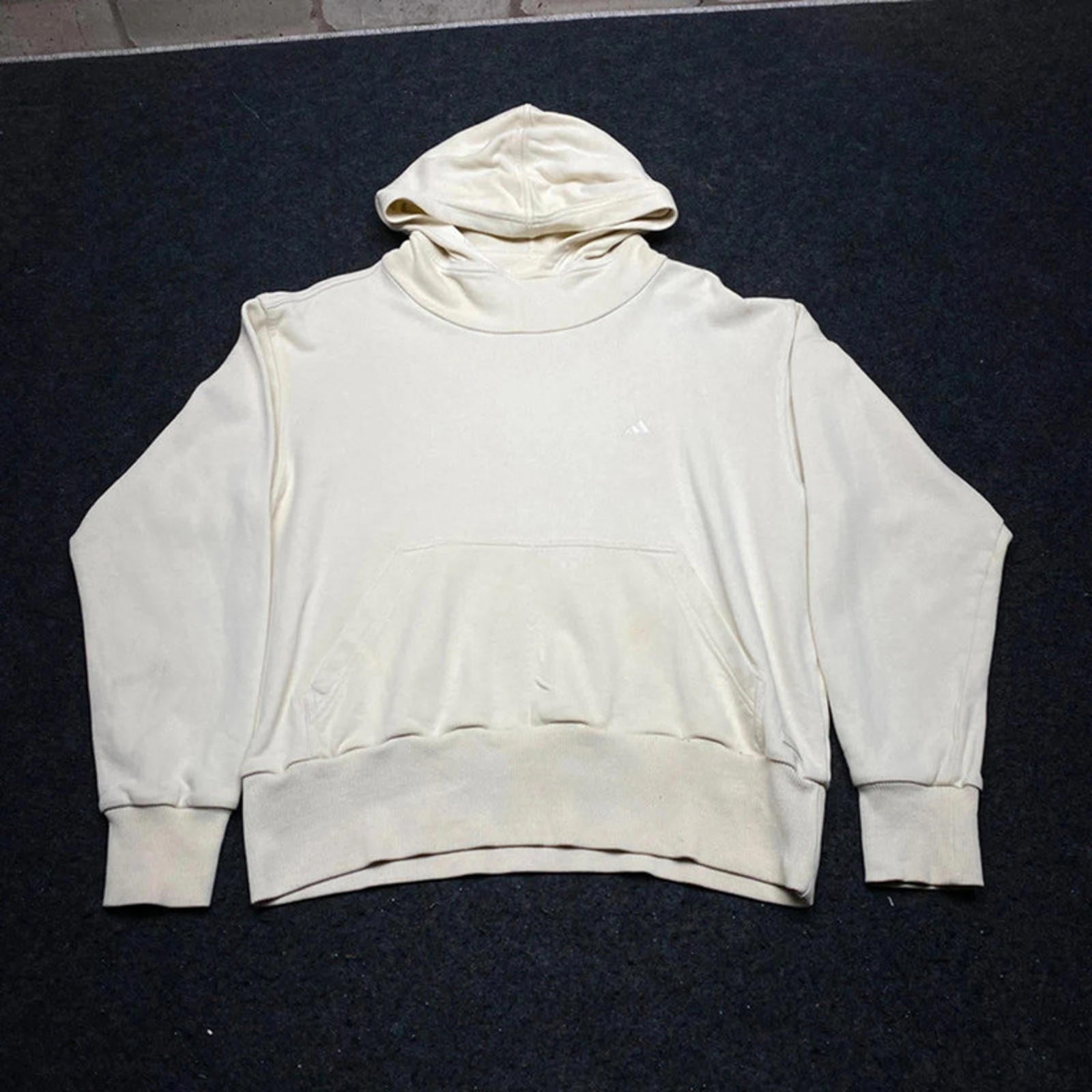 Beige Adidas Hoodie Men's Large