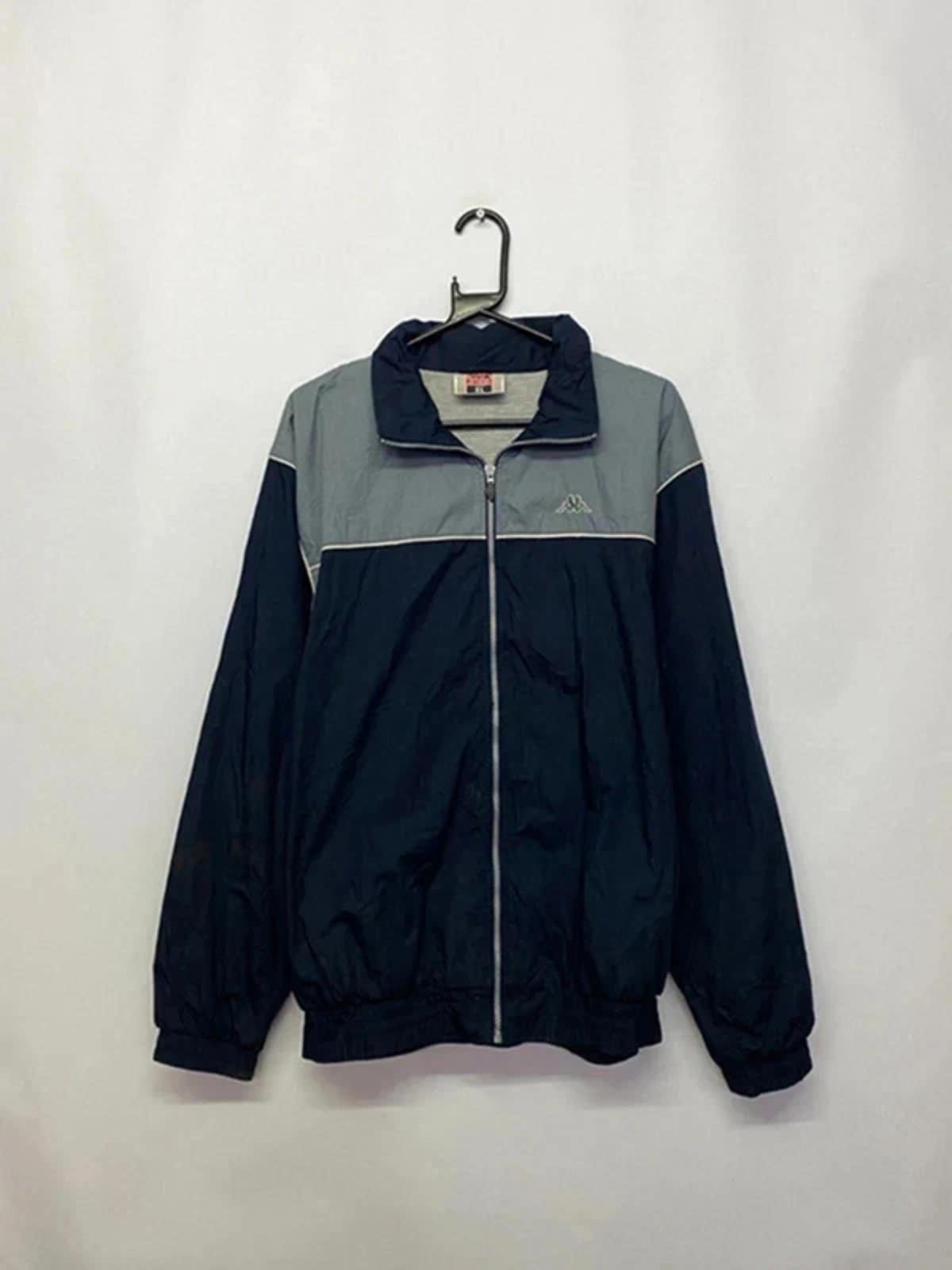 Kappa Men's Windbreaker Jacket XL Navy and Grey