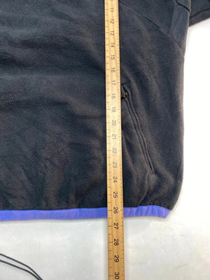 Adidas Reversible Blue & Black 1/4 Zip Windbreaker Fleece Pullover