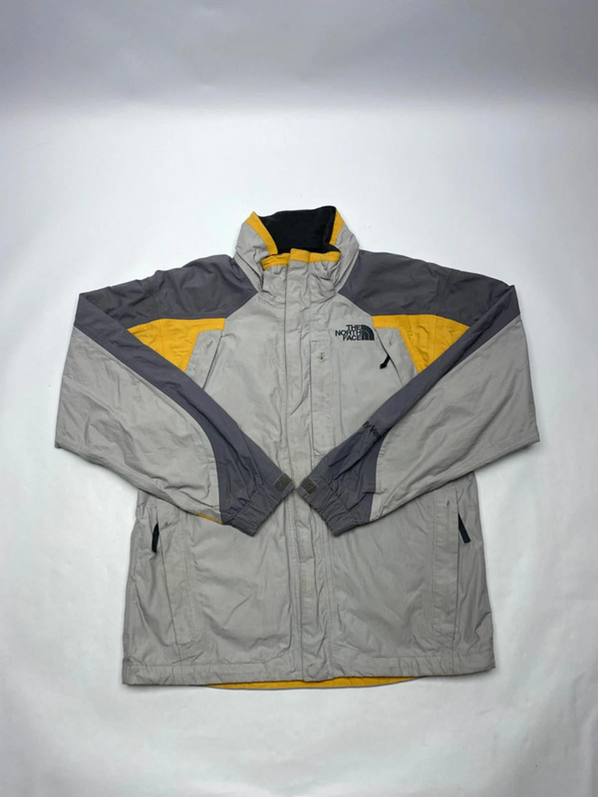 The North Face HyVent Grey & Yellow Waterproof Jacket