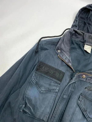 Nike Sportswear Hooded Field Jacket Blue Vintage Style