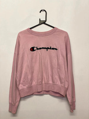 Champion Pink Sweatshirt – Small, Embroidered Logo
