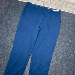 Blue Cintas Straight Trousers Men's W40