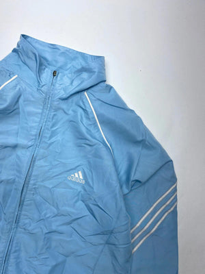 Adidas Light Blue 3-Stripes Windbreaker Jacket