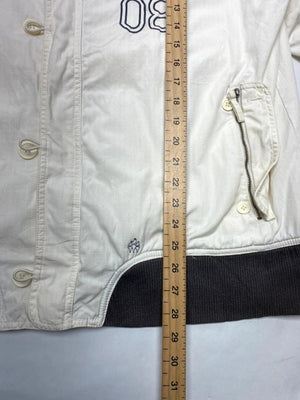 Nike 88/08 Vintage Cream Bomber Jacket – Rare Fire Logo Tag