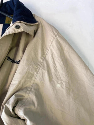 Timberland Men's Utility Jacket Beige with Navy Collar