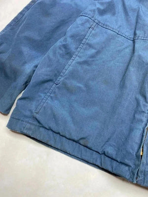 Vintage Blue Utility Workwear Jacket Zip Up