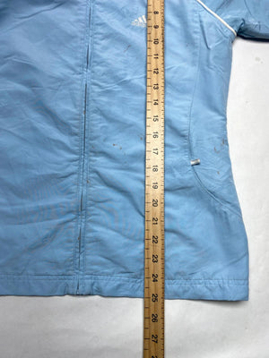 Adidas Light Blue 3-Stripe Women’s Track Jacket – Size L (UK 14)