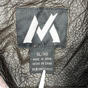 Black Leather Jacket Men's XL