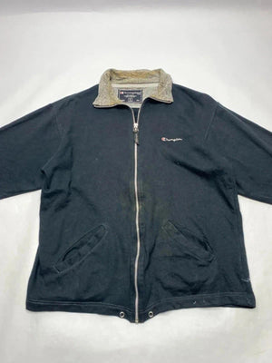 Champion USA Full Zip Sweatshirt – Vintage 90s – Black/Grey – Size S  📏 Size