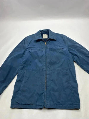 Vintage Blue Utility Workwear Jacket Zip Up