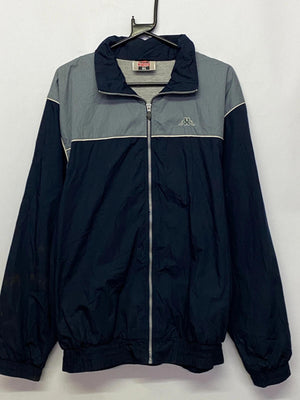 Kappa Vintage Navy & Grey Full-Zip Track Jacket