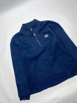 Umbro Men's Navy Blue Fleece Jacket with Half-Zip