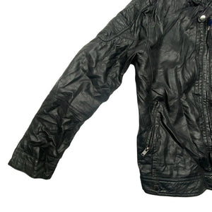 Black Leather Jacket Men's Large