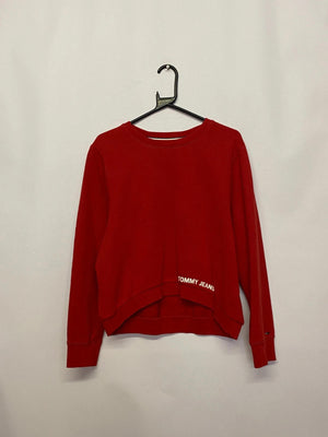 Tommy Jeans Red Logo Crewneck Sweatshirt