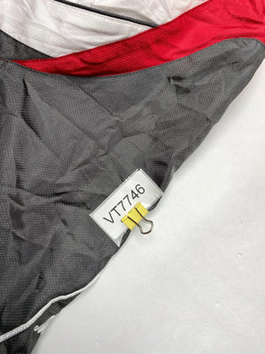 Mizuno Vintage White, Grey & Red Full-Zip Windbreaker Jacket