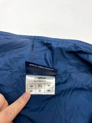 Umbro Vintage Navy & Grey Full-Zip Windbreaker Jacket