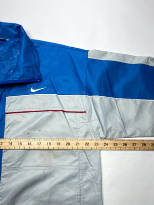 Vintage Nike USA-Made Windbreaker Jacket – Blue/Grey – Rare