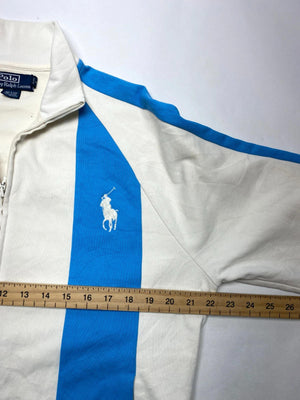 Polo Ralph Lauren White & Blue Full-Zip Track Jacket